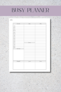 Preview of Busy Planner PDF printables